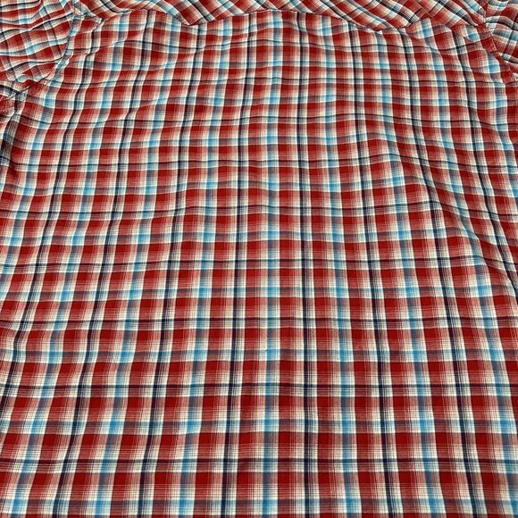 Wrangler Wrancher Shirt Men’s Large Pearl Snap Red Plaid Cowboy Western - Picture 6 of 6